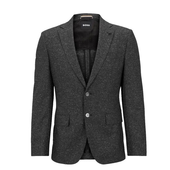 HUGO BOSS Other - Hugo Boss Men Slim Fit Gray Jacket Micro Pattern Wool Silk Blend RP $645 Sz 40R